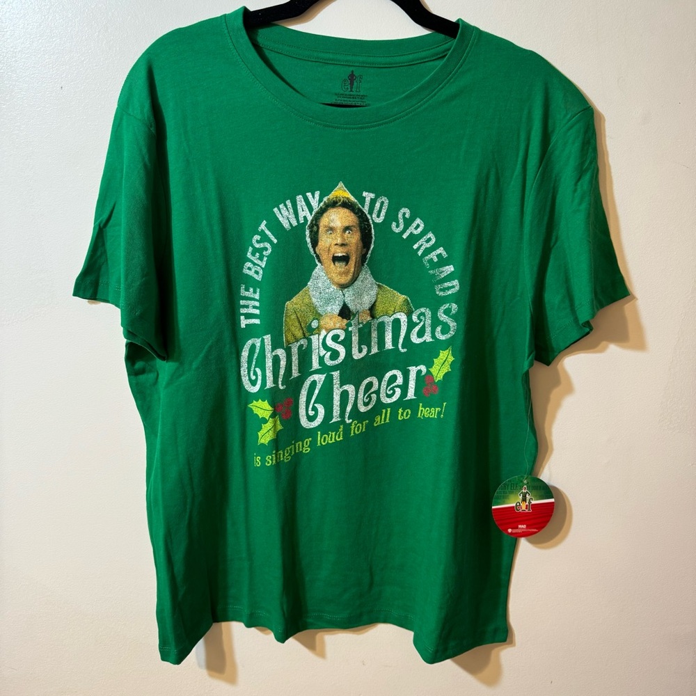 Men’s Elf Sing Cheer Short Sleeve T-shirts / Will Ferrell/ NWT